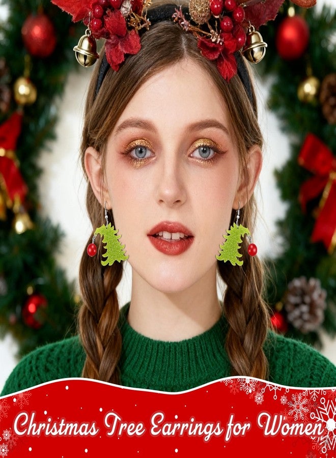 PEALICIOUS أقراط شجرة عيد الميلاد من Pealicious للنساء، أقراط عيد الميلاد متناسقة مع إكسسوارات عيد الميلاد مصنوعة من الأكريليك كهدايا صغيرة، مجوهرات متدلية للعطلات لمحبي الأفلام كهدايا عيد الميلاد - Image 2